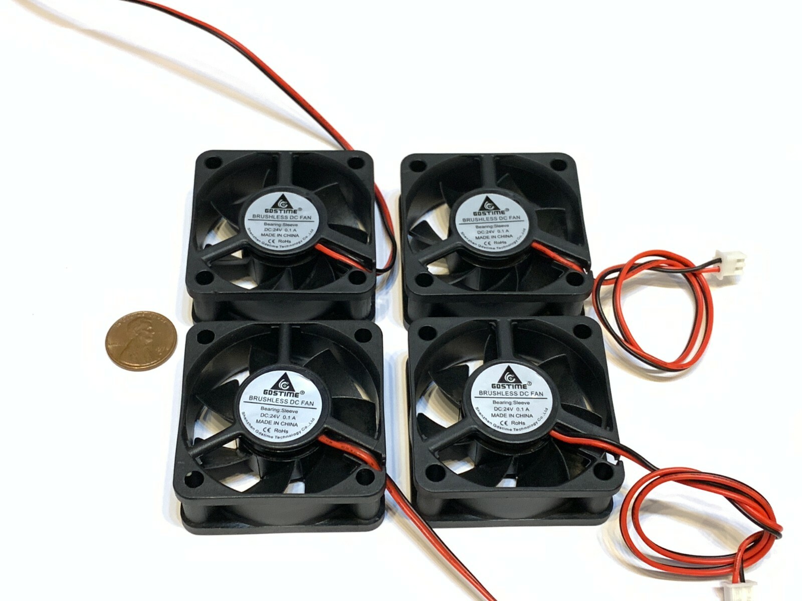 4 Pieces Fan 24v 5020 5cm 50mm cooling brushless case 2pin 20mm pc GDSTIME A38