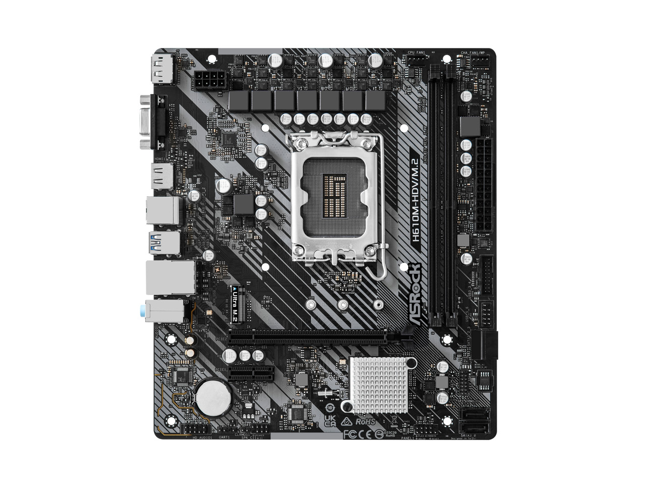 ASRock Intel H610 LGA 1700 Micro ATX DDR4 Motherboard