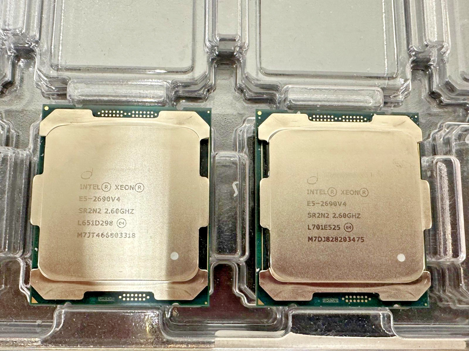 LOT OF 2 Pair Intel Xeon E5-2690v4 2.6Ghz 14-Core 135W 35MB LGA2011-3 CPU SR2N2