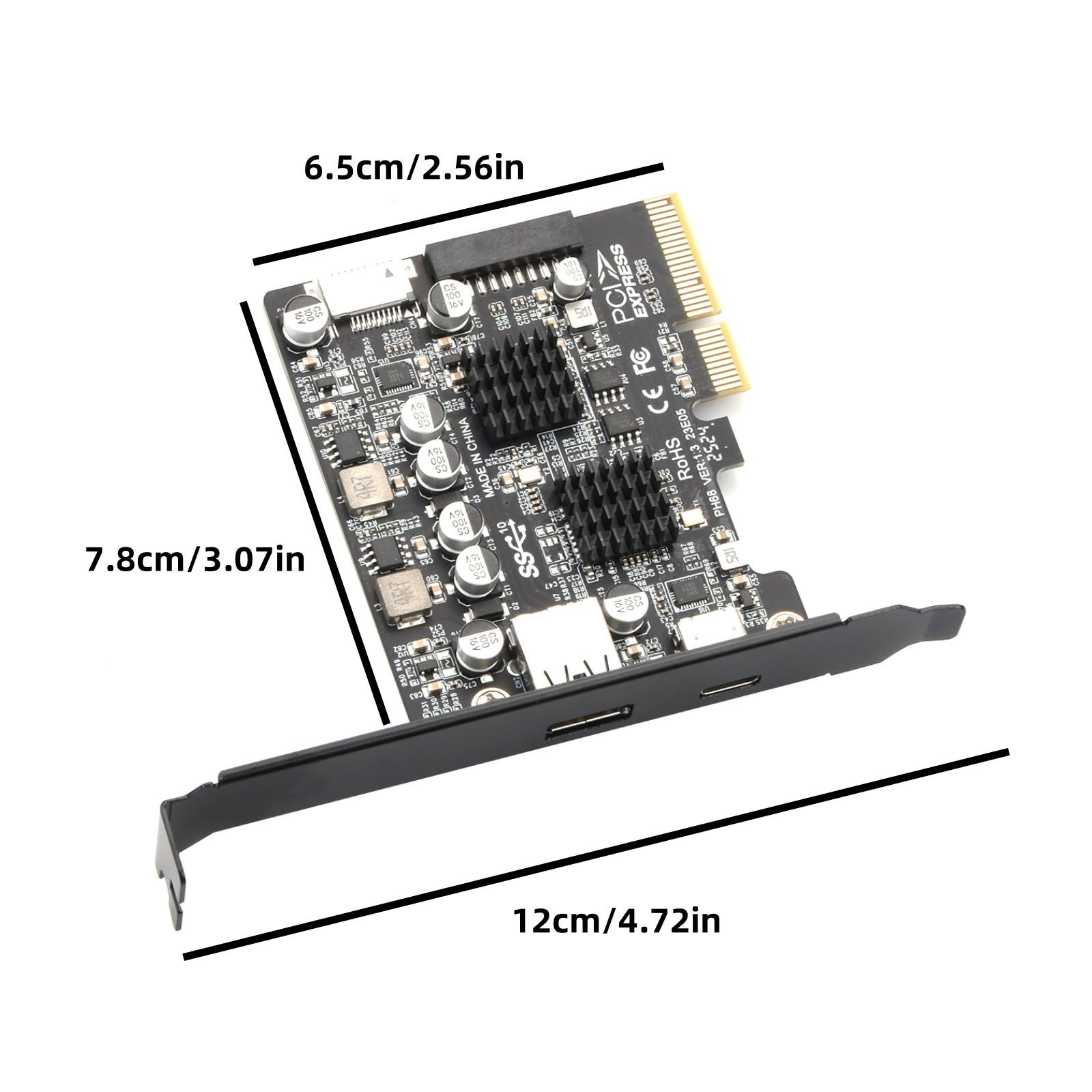 PCI-E X4/X8/X16 USB 3.2 Gen2 Expansion Card Compatible USB1.1 2.0 3.0 3.1 3.2