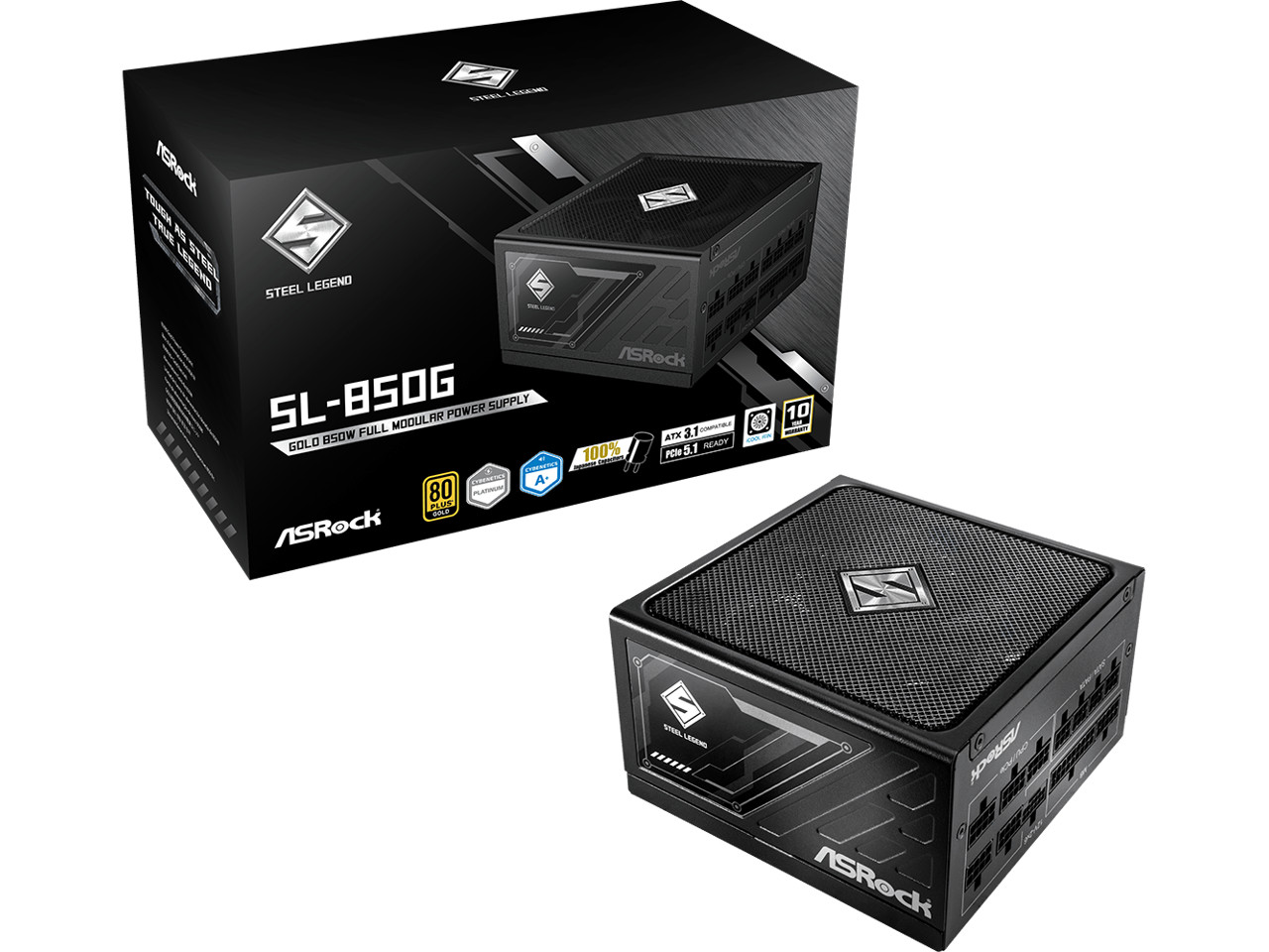 ASRock SL-850G 850 W ATX3.1 & PCIe5.1 80 PLUS GOLD Certified Full Modular Power