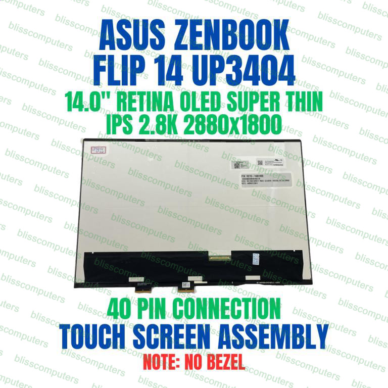 ASUS Zenbook 14 Flip UP3404v Touch Top Assembly 14.5″ OLED 2880X1800 Blue