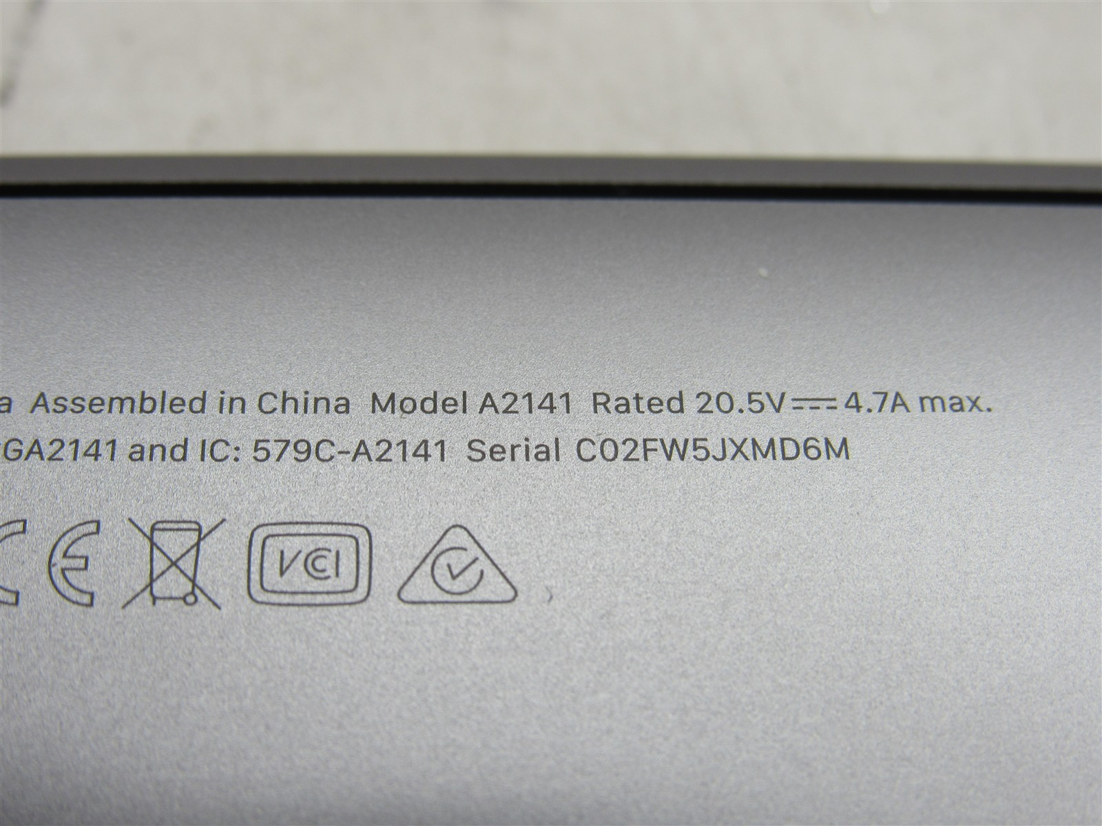 Apple MacBook Pro 16″ A2141 Complete LCD Screen Laptop Assembly Housing Grey