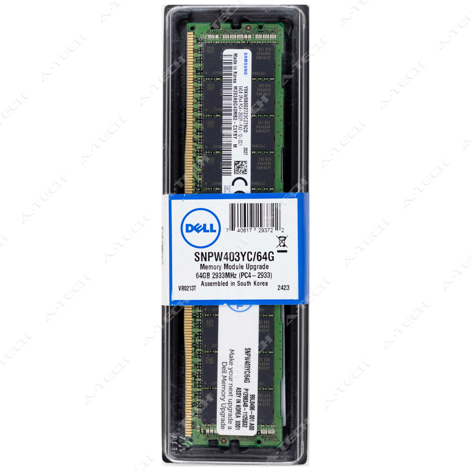 Dell 64GB DDR4 PC4-23400 RDIMM SNPW403YC/64G AA579530 Factory Sealed Memory RAM