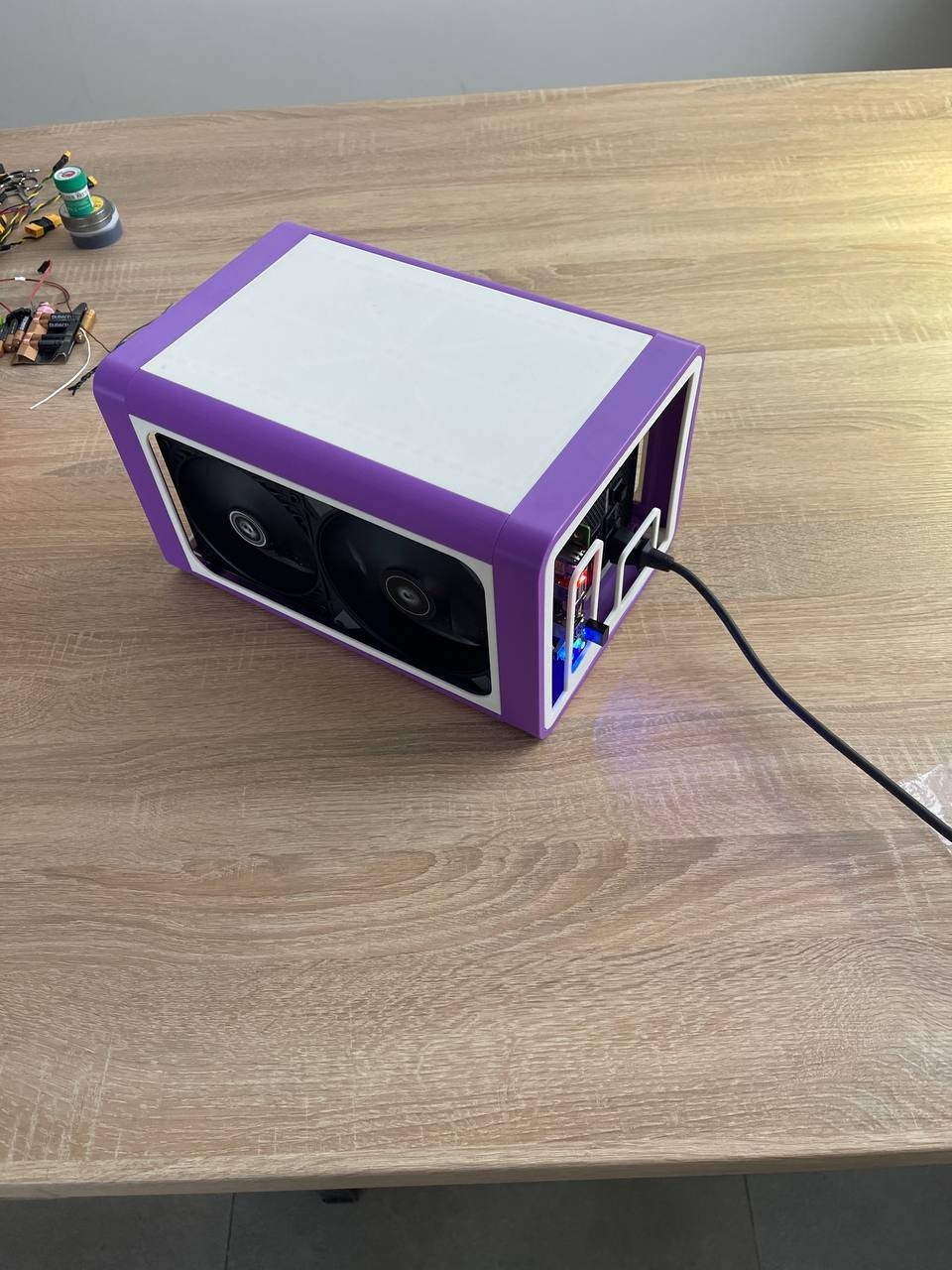 Case for AMD BC-250 PS5 Mining Board – ATX PSU – 120+140mm Fan – 3D Printed