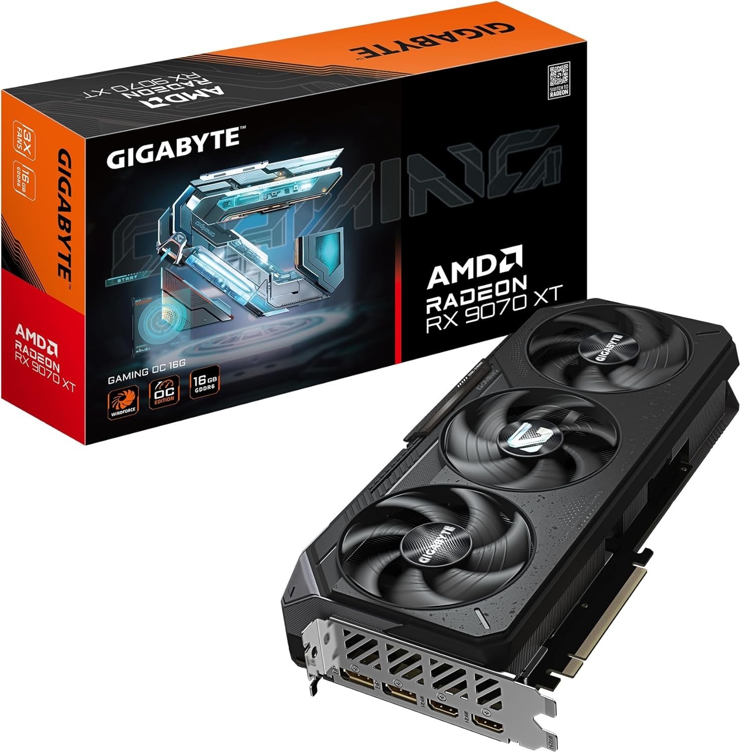 GIGABYTE Radeon RX 9070 XT Gaming OC 16GB GDDR6 Graphics Card – Pcie 5.0
