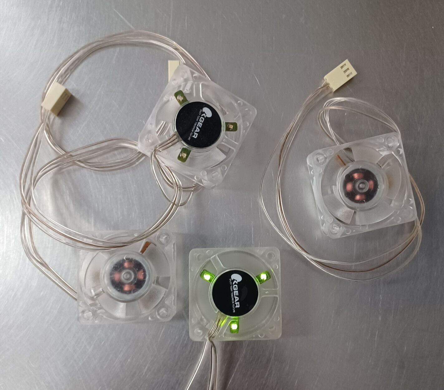OKGear 40x40x20mm, 3 Green LED, 3 pin (4 Pack)