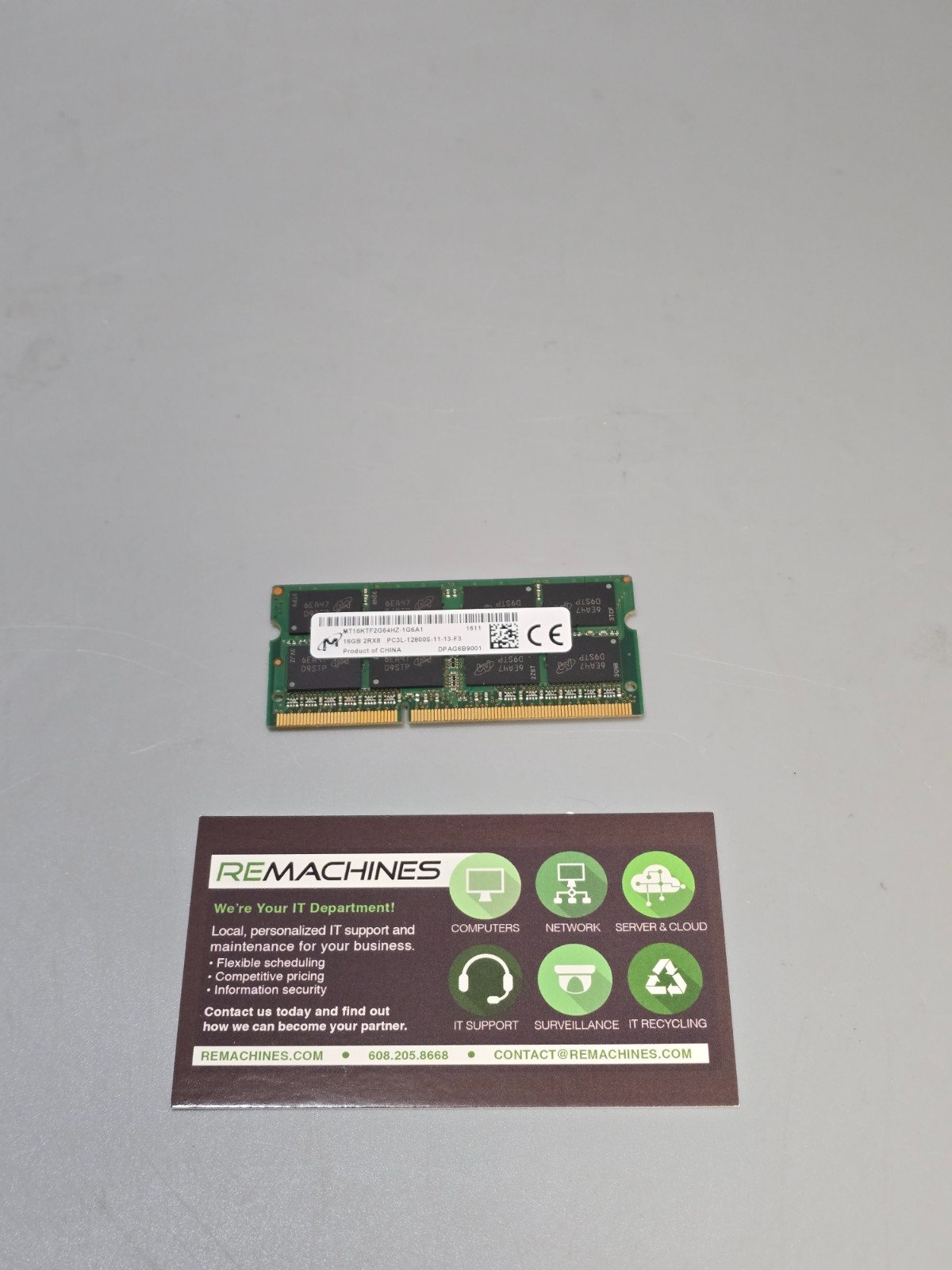 Micron 16GB 2Rx8 PC3L-12800S DDR3-1600 Laptop Ram Memory MT16KTF2G64HZ-1G6A1