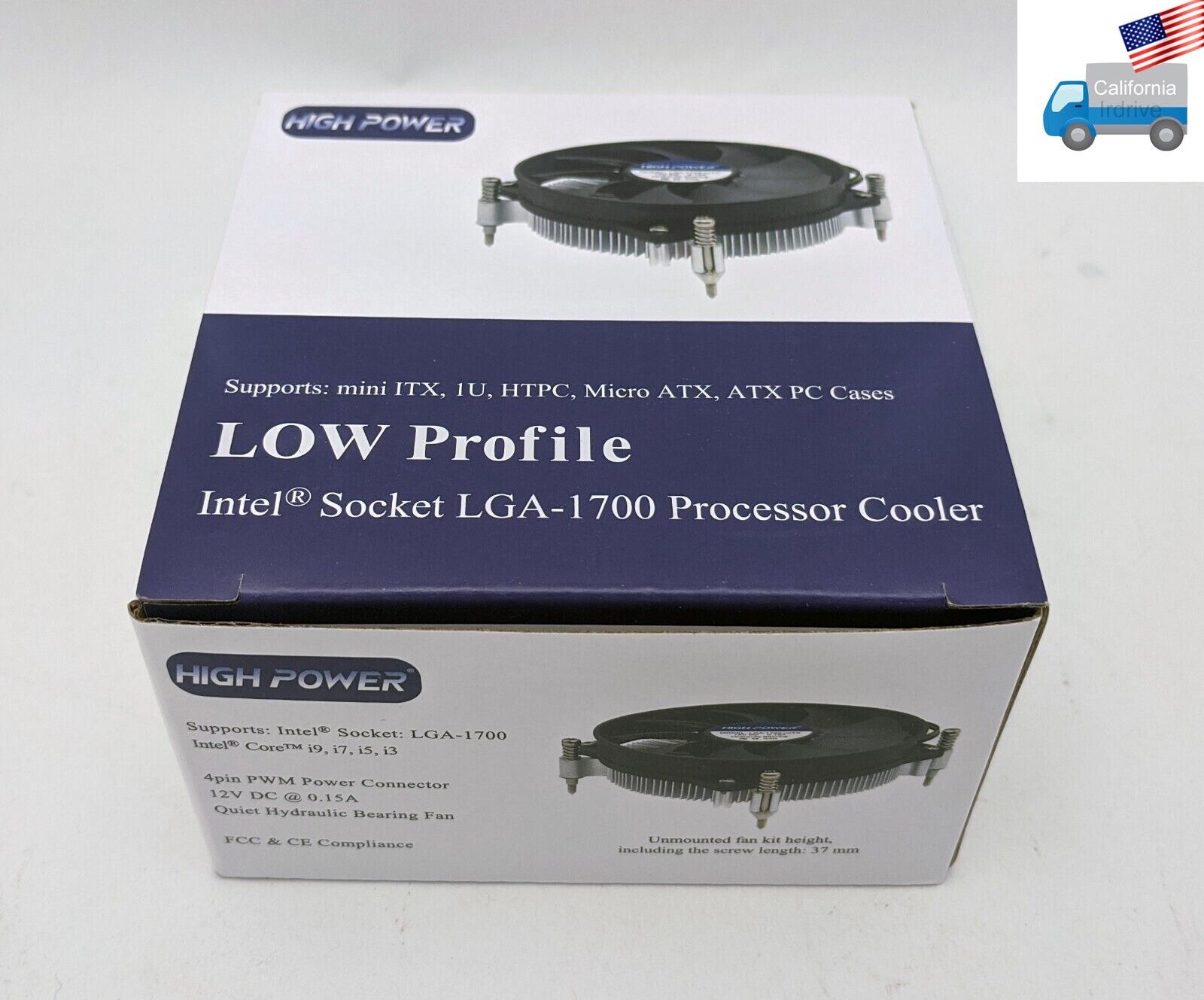 HIGH POWER® Low Profile Intel Socket LGA1700 for i7/i5/i3/i9 CPU Cooling Fan
