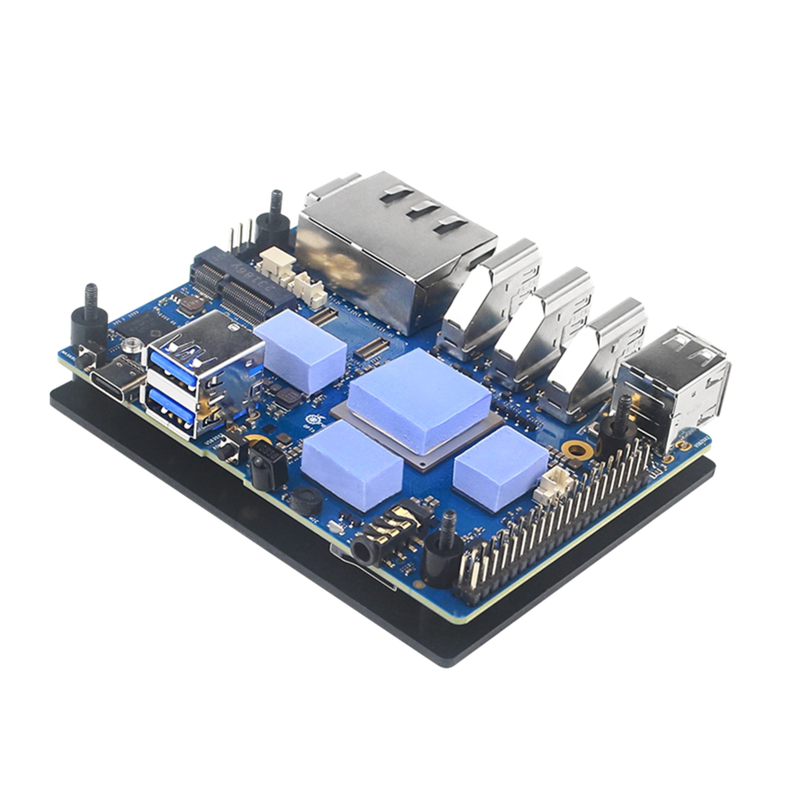 Housing Case+Cooling Fan Active Passive Radiator/Heatsink For Orange Pi 5 Plus A
