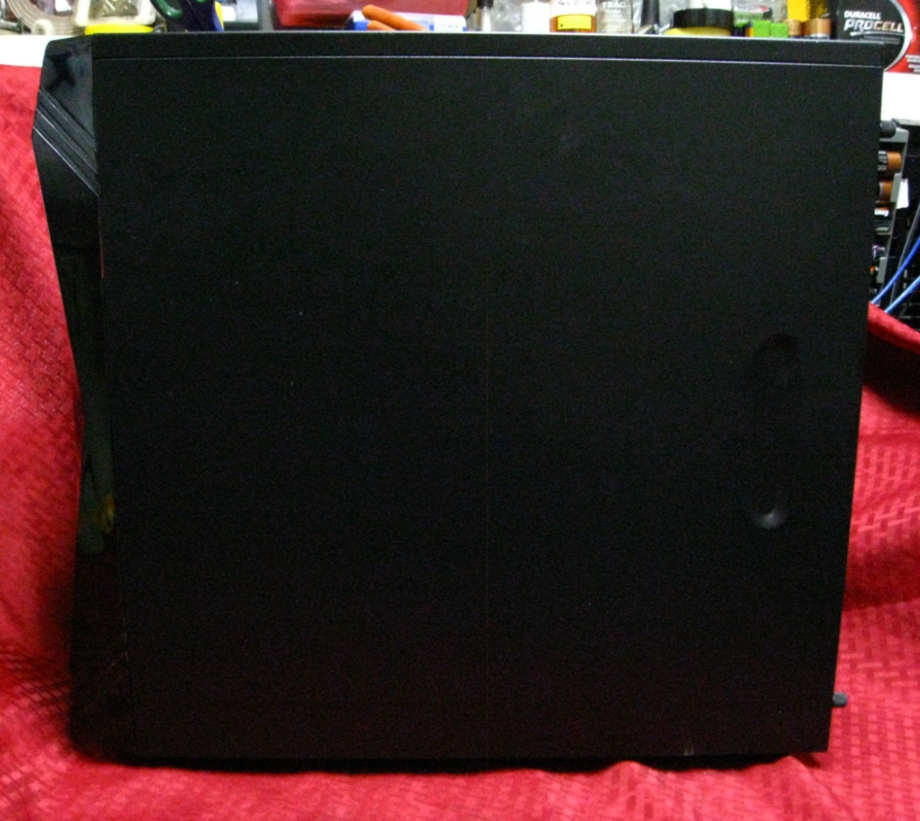 Matte Black PC Case DIY tower gaming Glossy Front Pannel with Case Fans