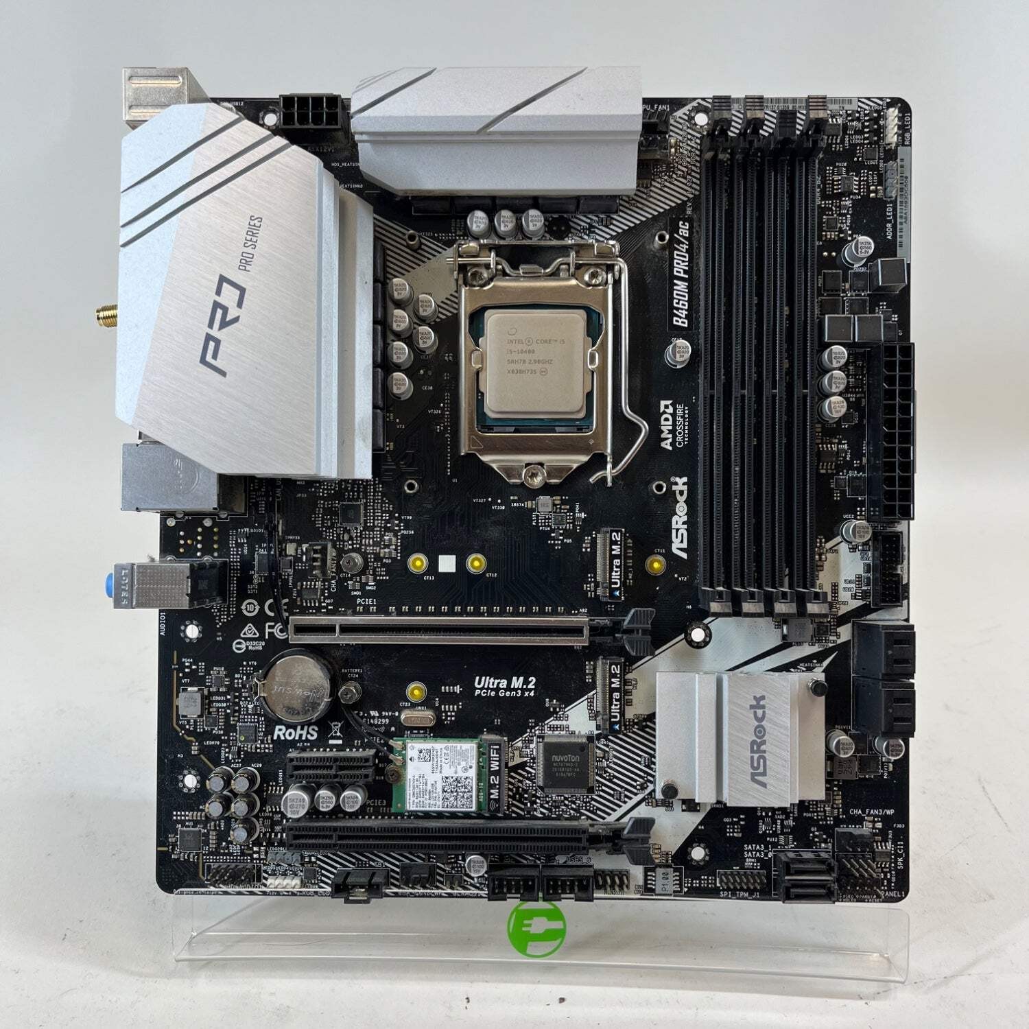 AsRock B460M Pro4 LGA 1200 microATX With Intel i510400F Intel DDR4 Motherboard