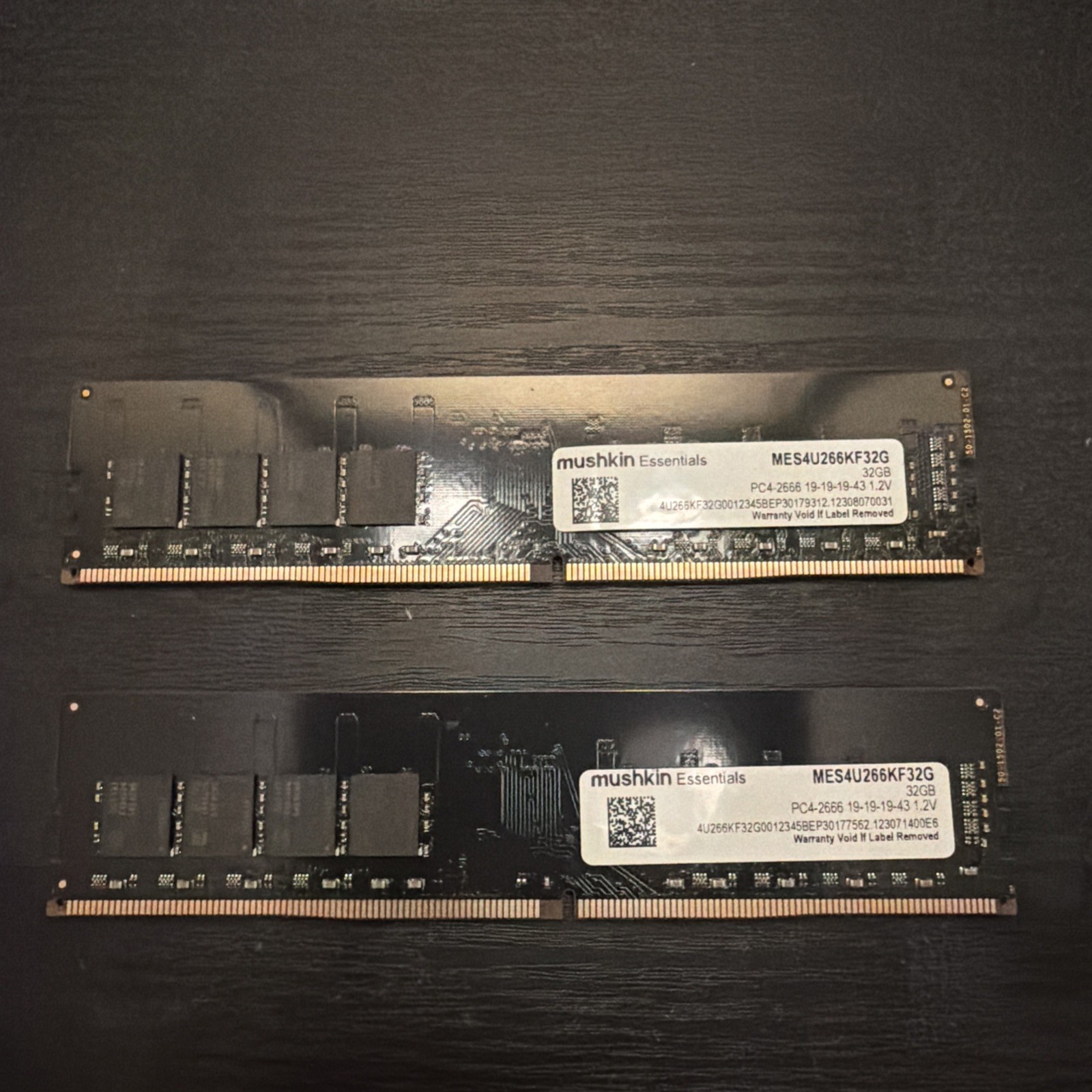 Mushkin Essentials 64GB (2x32GB) DDR4 2666MHz PC4-21300 Desktop RAM CL19 Memory