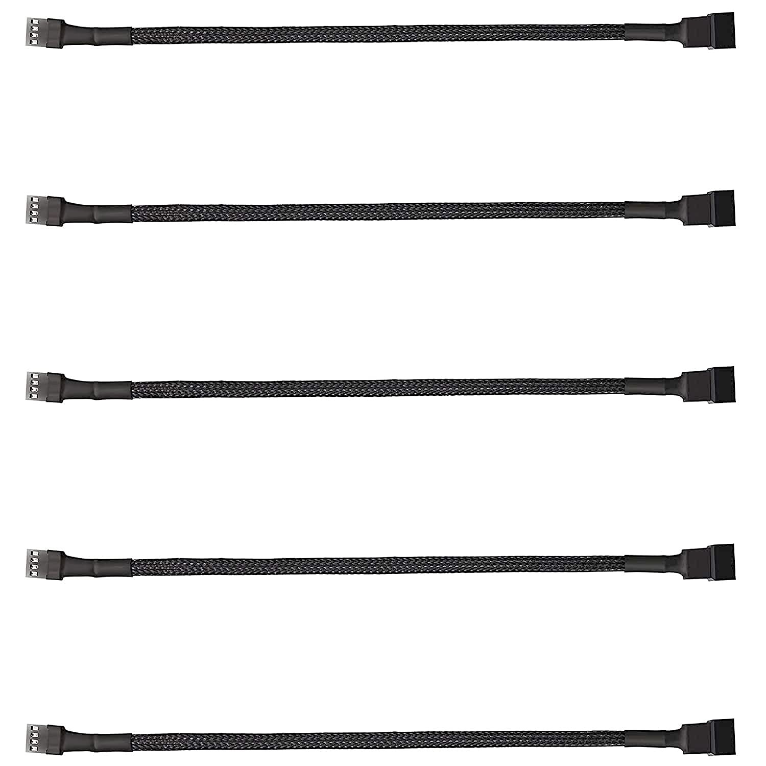 5Pack 4-Pin PWM Fan Splitter Cable Computer PC Fan Power Extension Cable Adapter