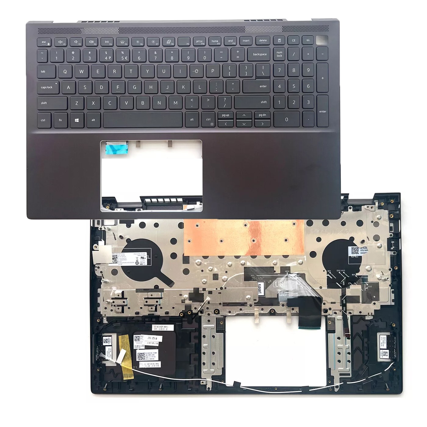 New For Dell Vostro 7500 Palmrest Backlit Keyboard Upper Case 02KF2N 08DX59