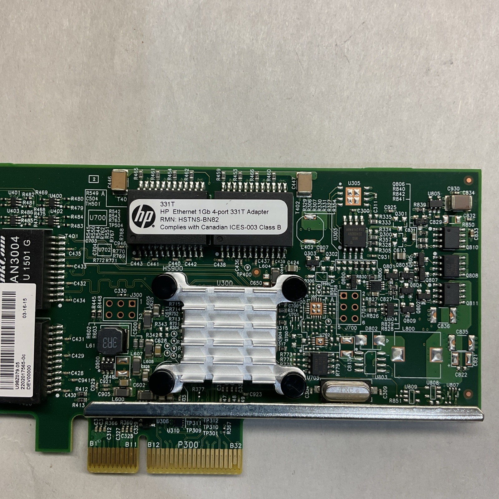 HP ETHERNET 1GB 4-Port 331T ADAPTER NETWORK CARD 649871-001 High Profile