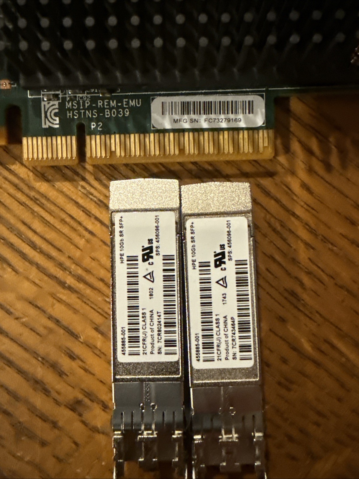 HPe 792834-001 2-Port 10Gb SFP+ PCI-E 3.0 x8 Ethernet Adapter 788991-001 557SFP+