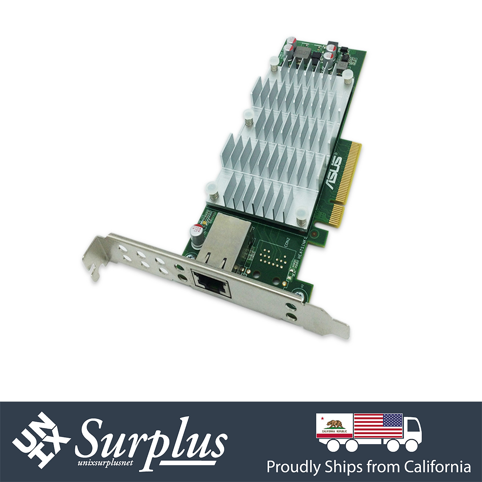 Asus Single Port 10GB RJ45 NIC PCIe x8 Ethernet Network Adapter High Profile