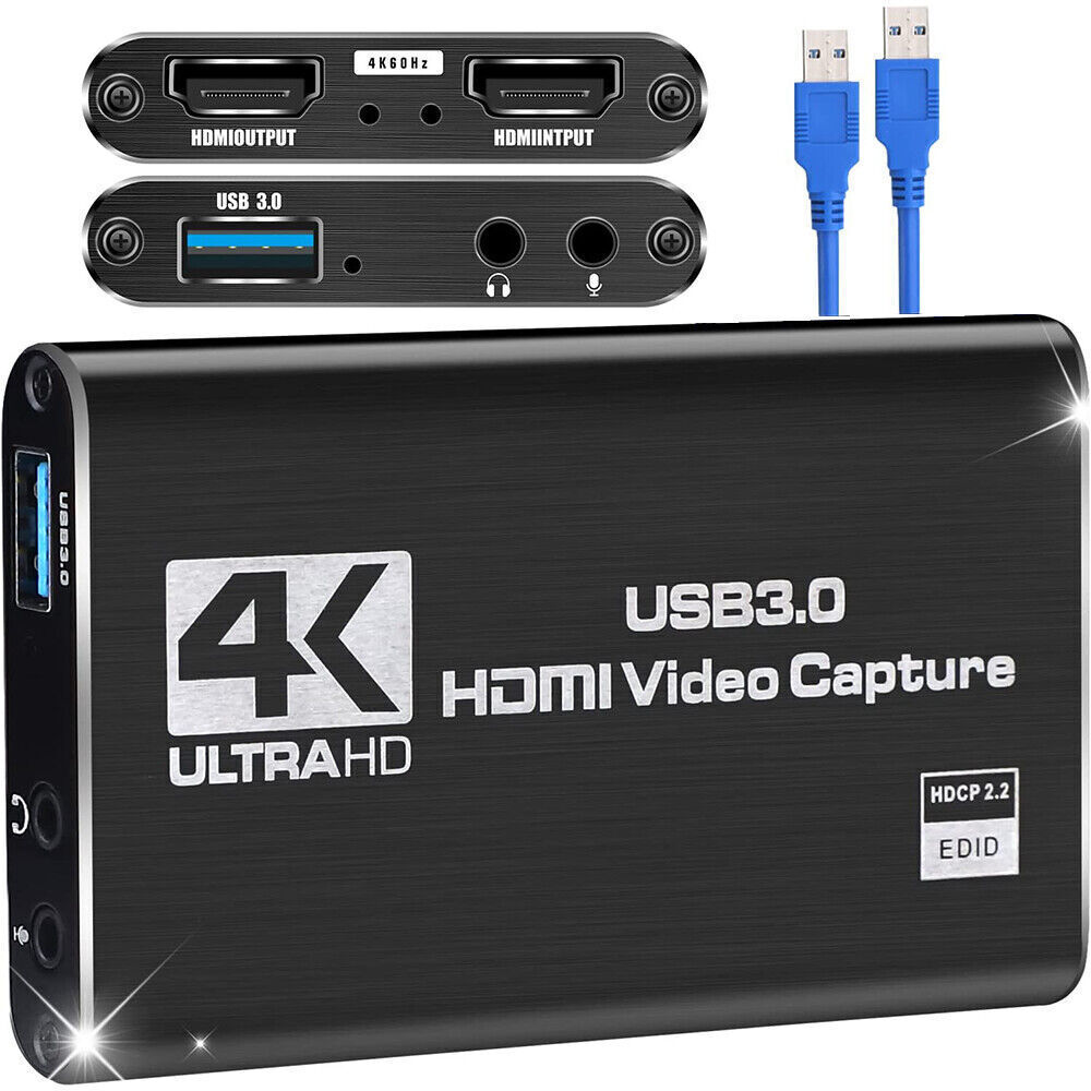 USB 3.0 4K Audio Video Capture Card HDMI Video Capture Device Full HD Recording