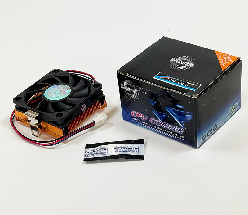 EverCool Socket-370 Socket-A 1U Low Profile Copper CPU Cooler