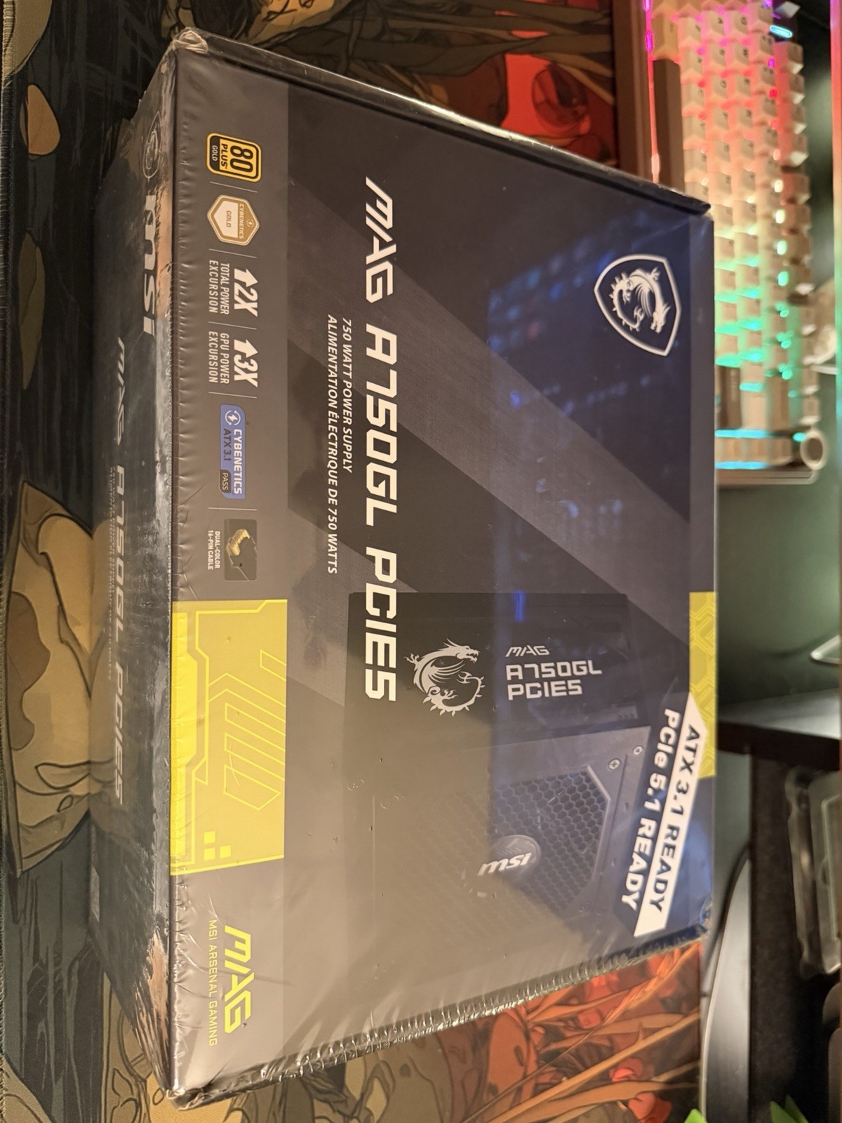 MSI MAG A750GL PCIE 5 750W ATX 3.1 Full Modular 80 Plus Gold Gaming Power Supply