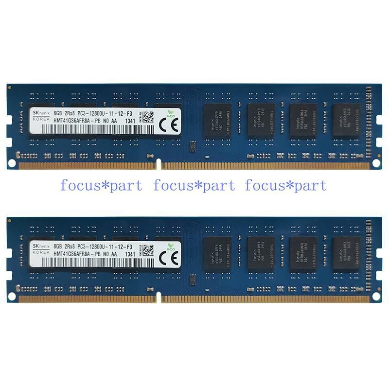 Hynix DDR3 16GB 2x8GB 2RX8 RAM Memory PC3-12800U 1600MHz Desktop 240pin Non-ECC