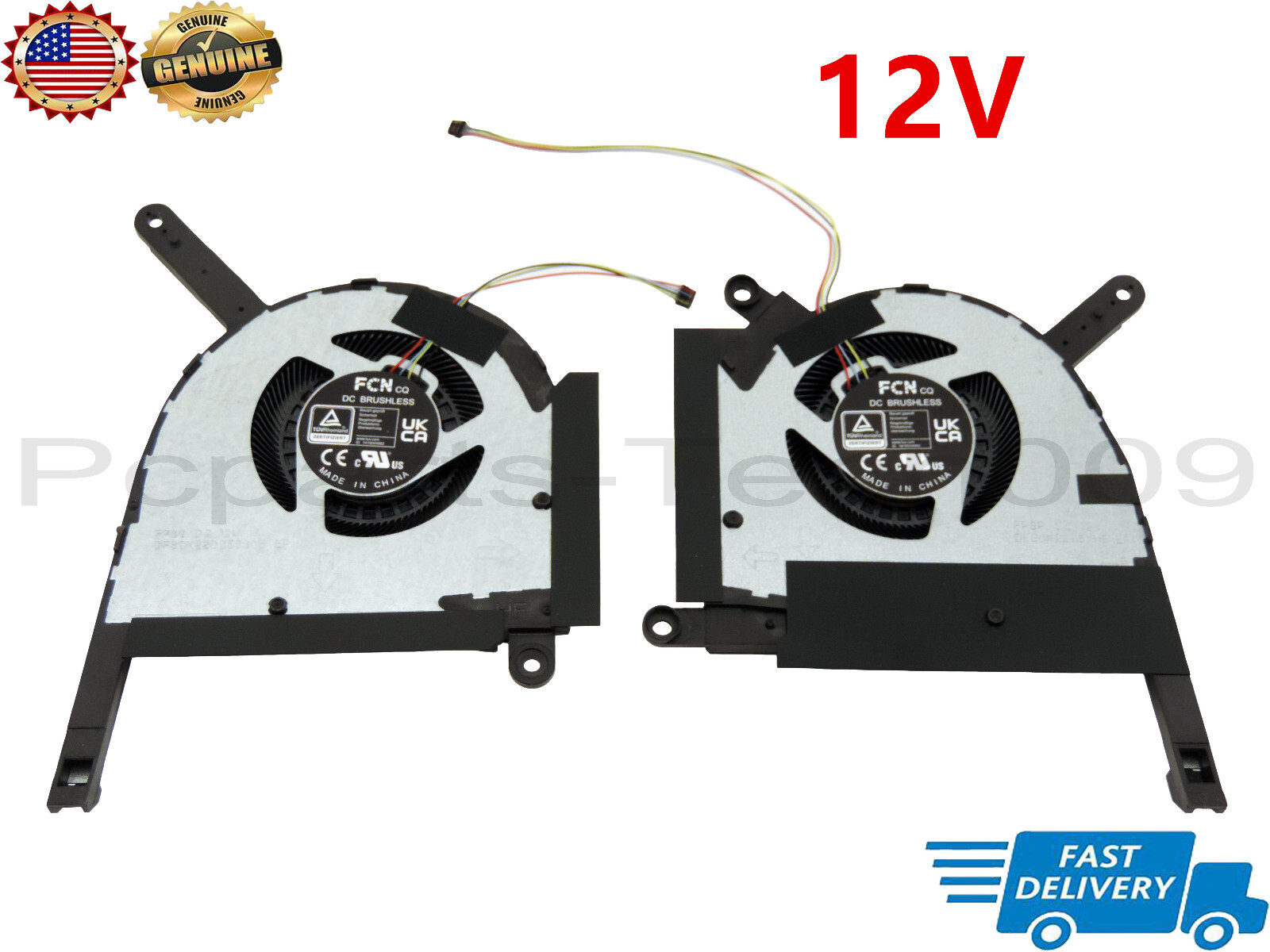 CPU & GPU Cooling Fan For ASUS TUF Dash F15 (2022) FX507ZM FX507ZR FA507RR 12V
