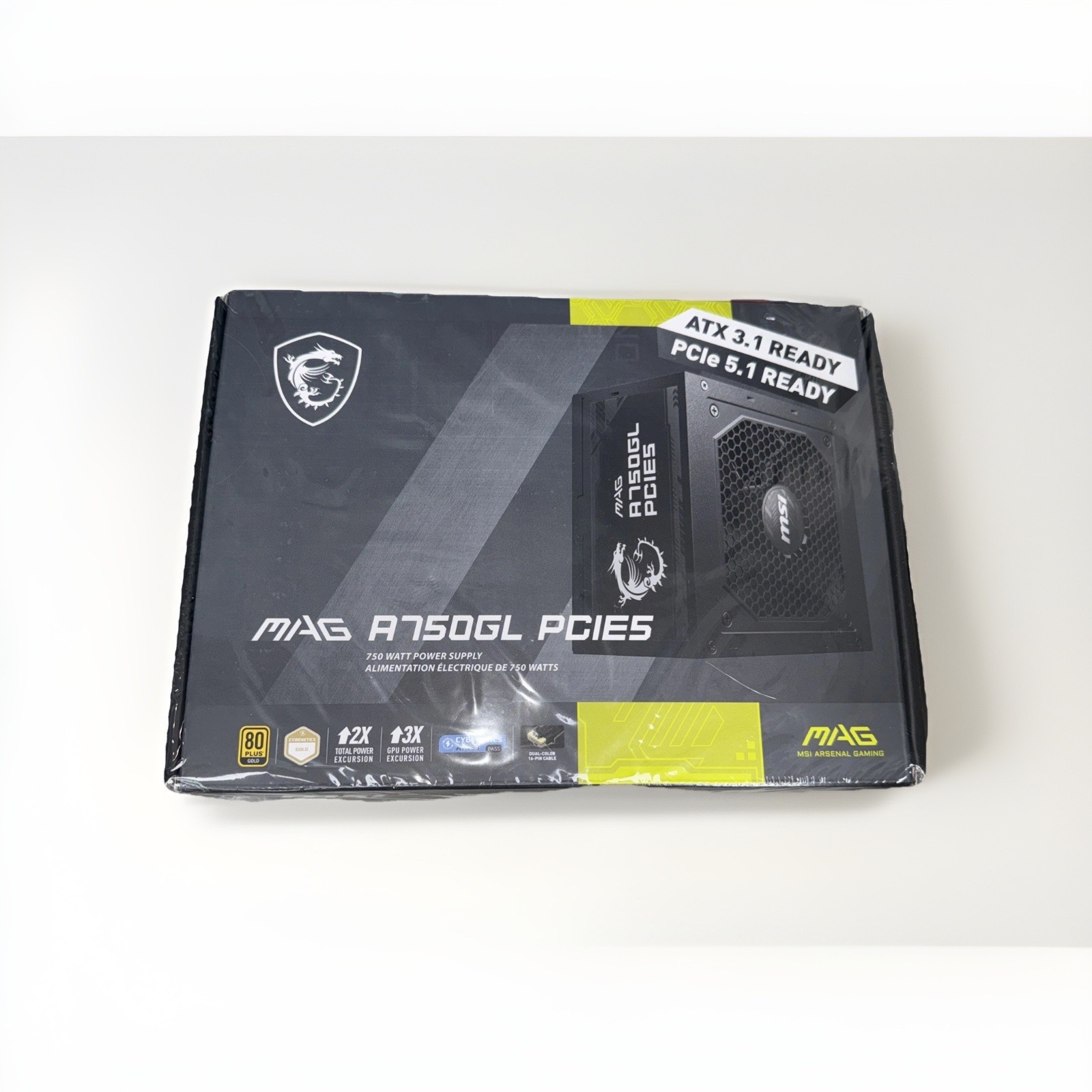 MSI Mag A750GL PCIE5 PSU 750W Fully Modular Power Supply 80+ Gold *SEALED BOX*
