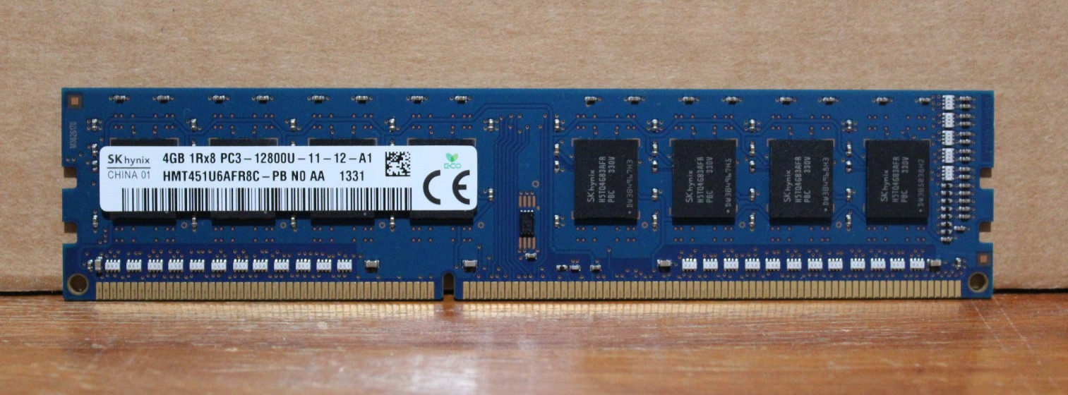 SK Hynix 4GB DDR3 1Rx8 PC3-12800U HMT451U6AFR8C-PB Desktop RAM Memory – Tested
