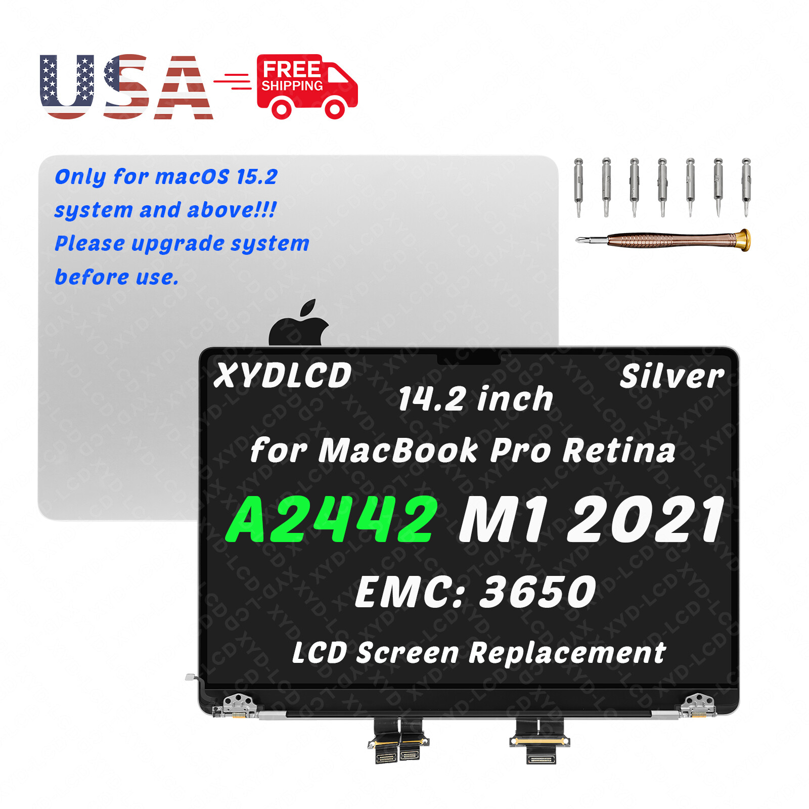 New 14.2in for MacBook Mac14,9 A2779 Retina M2 Pro/Max 2023 EMC 8102 LCD Screen.