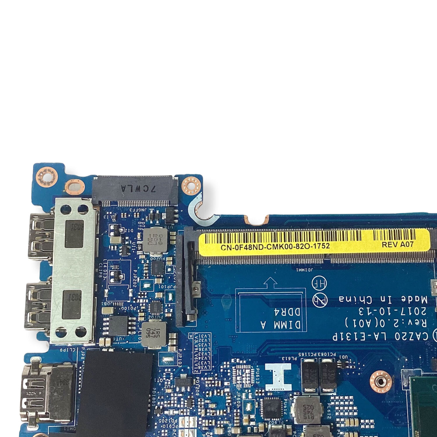 Genuine Dell OEM Latitude 7480 Motherboard with i7 2.8GHz Thunderbolt 3 F48ND