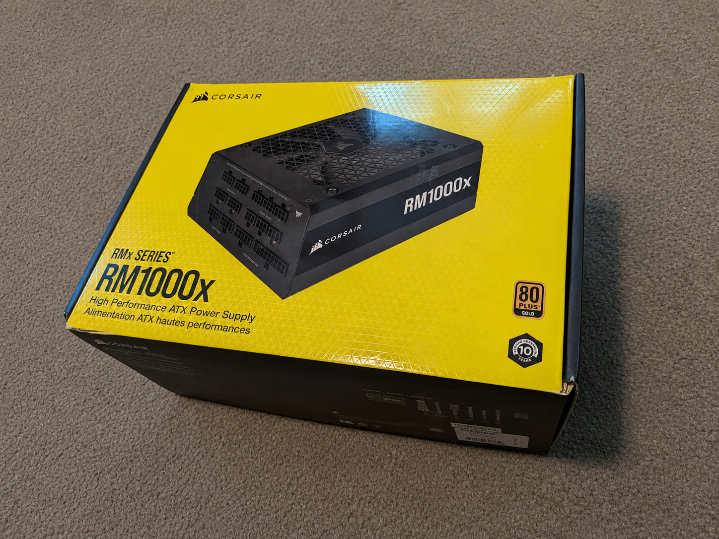 Corsair RM1000x 1000W 80+ Gold Fully Modular ATX Power Supply PSU w/ Box & Cable