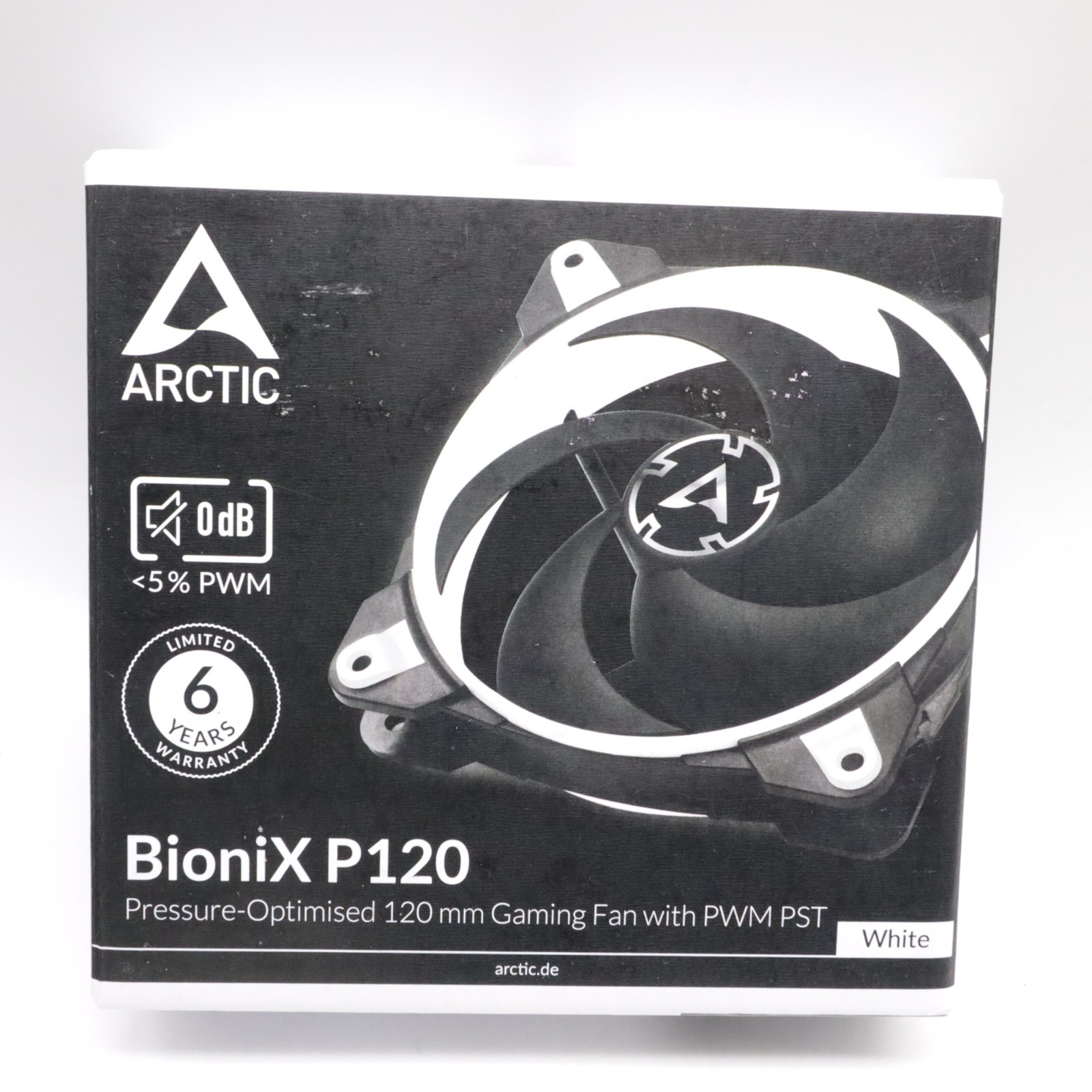 ARCTIC BioniX P120 120 mm Gaming Case Fan PWM PST Cooler Computer PC White
