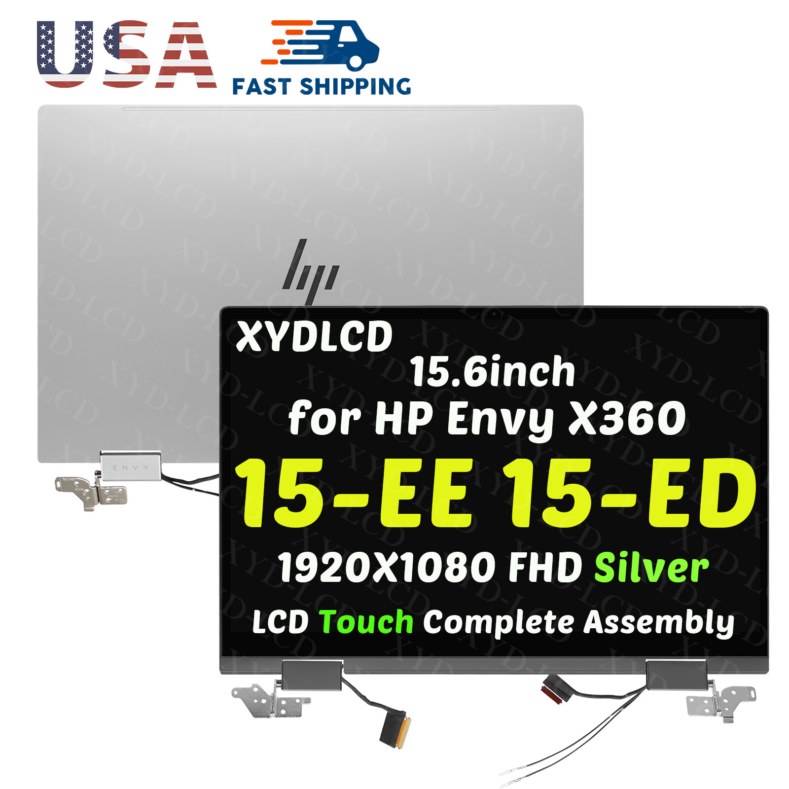 for HP ENVY X360 15-ED1076NR 15-ED1078MS LCD Screen Hinge-up Assembly L93180-001