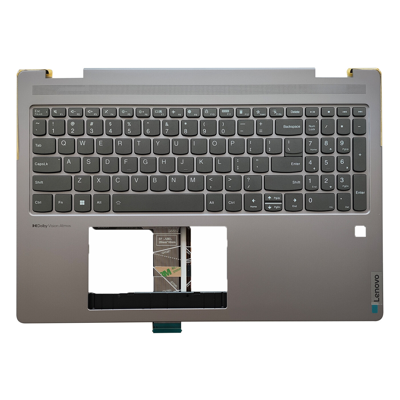 New For Lenovo Yoga 7 16 ARP8 83BS Palmrest Keyboard Arctic Grey HQ207220BR000