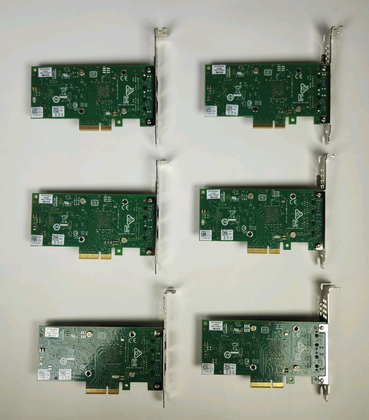 Dell Intel X550-T2 Dual / 2 Port 10Gbase-T RJ45 PCIe NIC Full-Height FH 4V7G2