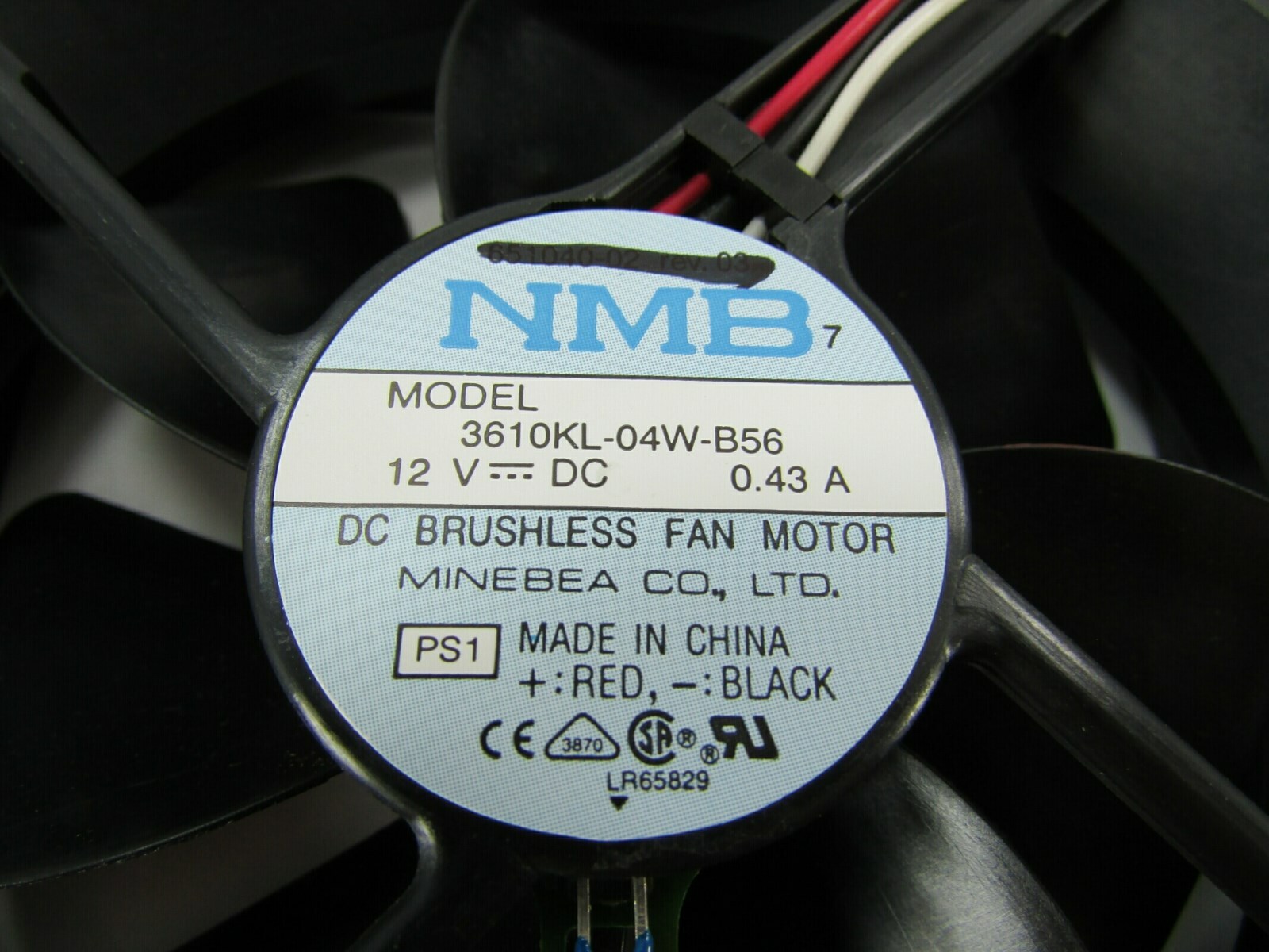 New NMB Ball Bearing 12VDC Cooling Fans, 3200 RPM, 55 CFM 92 MM x 25 MM 3-Wire