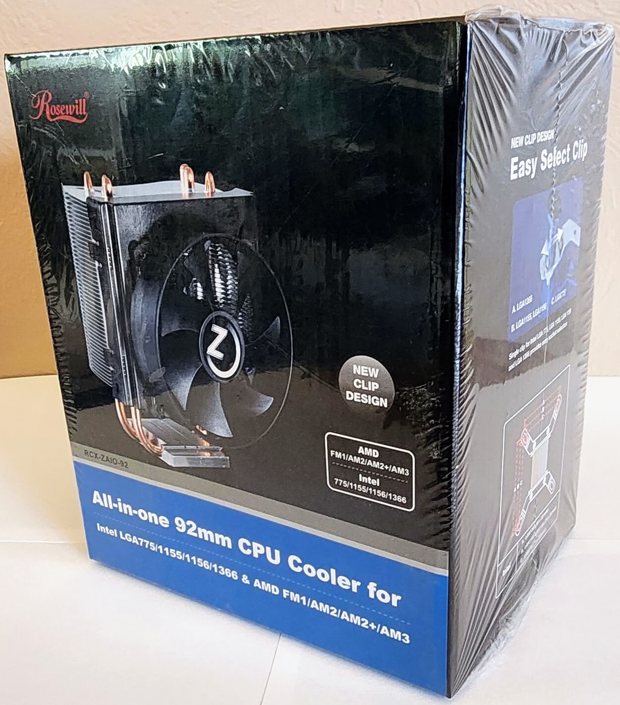 Rosewill CPU Cooler Fan 92mm RCX-ZAIO-92 New In Box