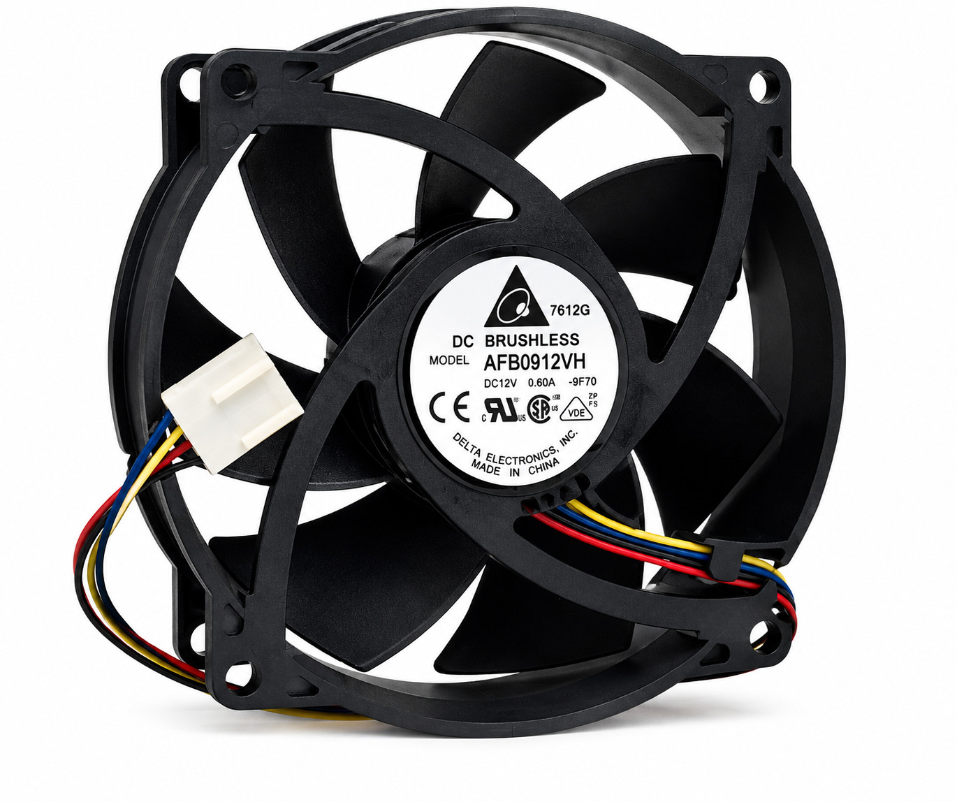 Delta AFB0912VH 92mm High Speed Round Fan 12V PWM Dual Ball Bearing