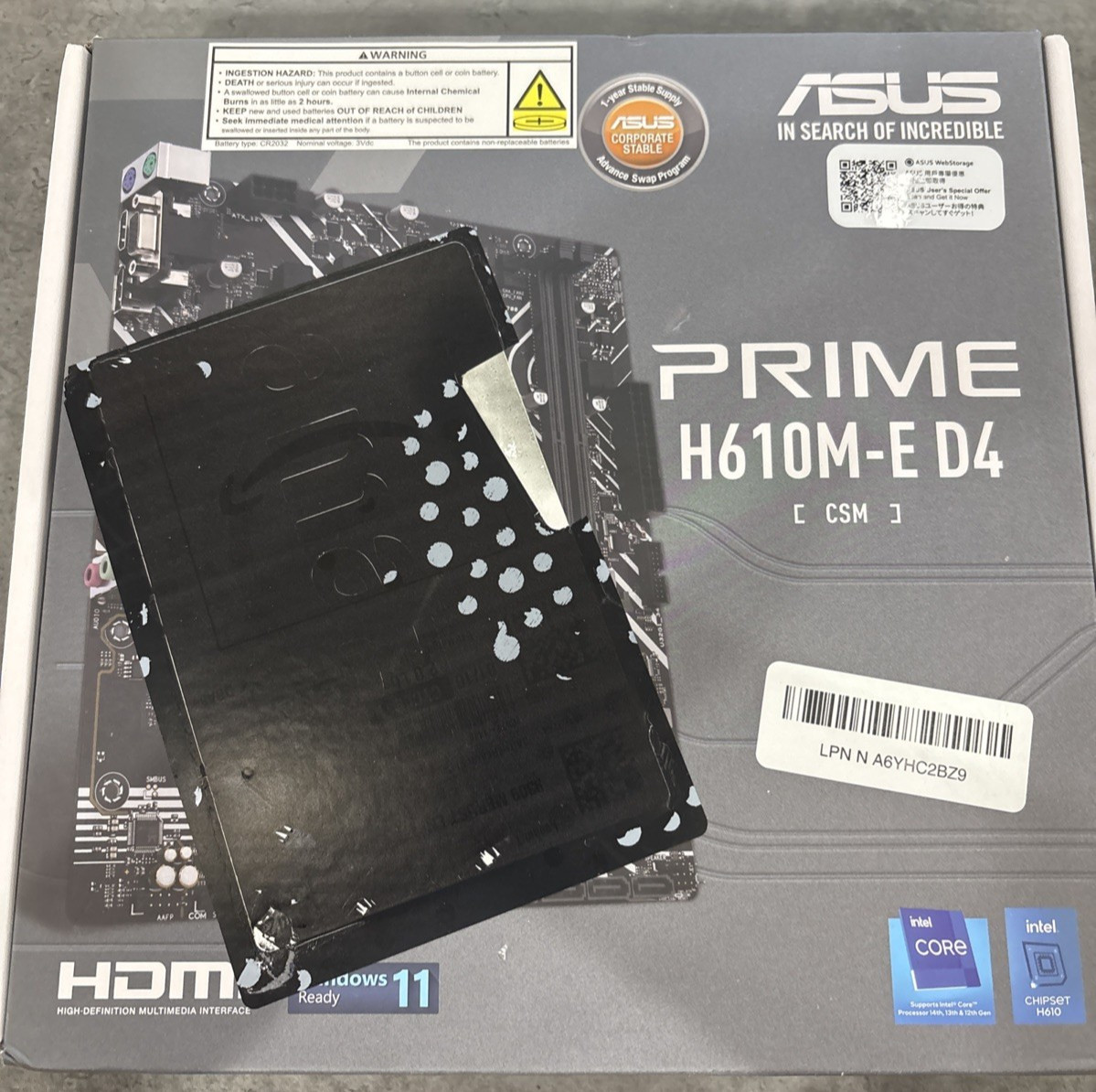 ASUS Prime H610M-E D4-CSM LGA 1700 mATX Intel Motherboard