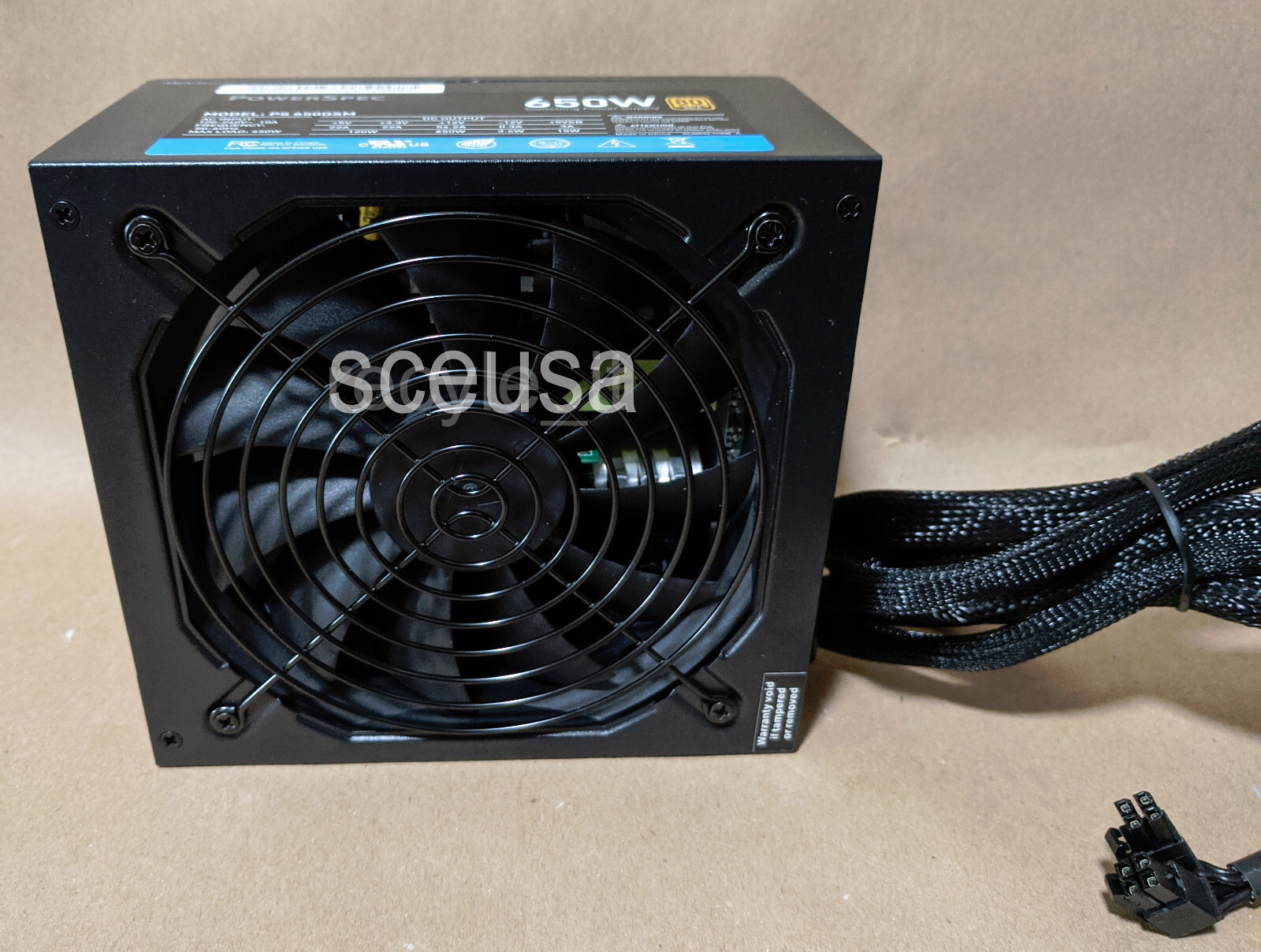 PowerSpec 650W 80+ Gold ATX PC Power Supply 20+4pin, 4+4pin CPU, 4x PCIe Cables