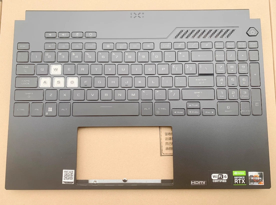 For ASUS TUF Gaming A15 F15 FX507 FA507 FX507Z Palmrest Keyboard Backlit US