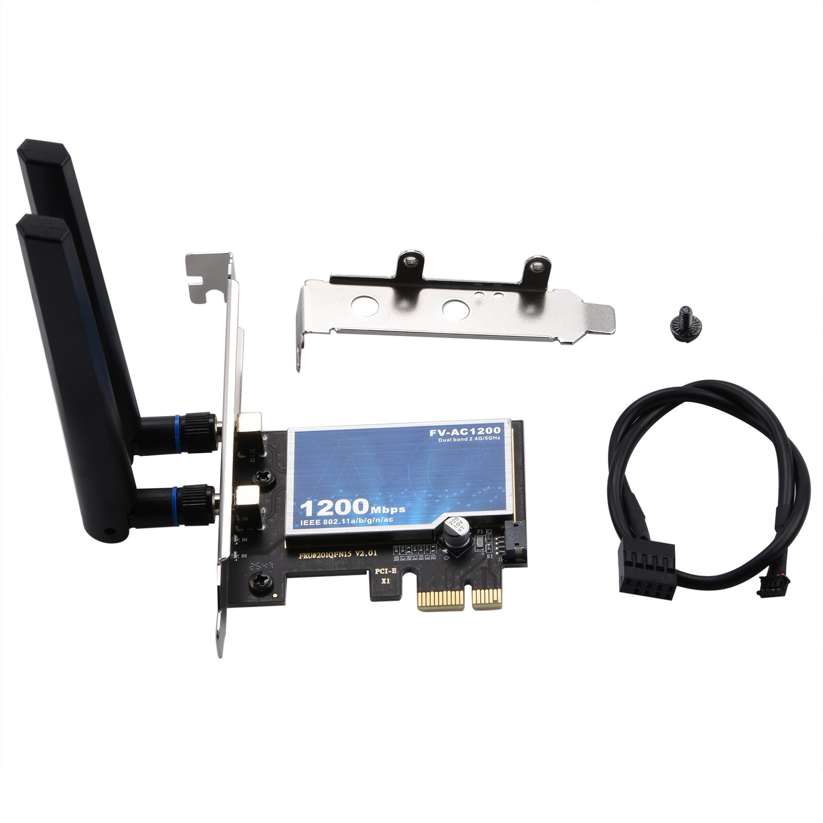 PCIe WiFi Adapter FV-AC1200 Dual Band 2.4G/5GHz 802.11ac BT4.0 for Desktop PCs
