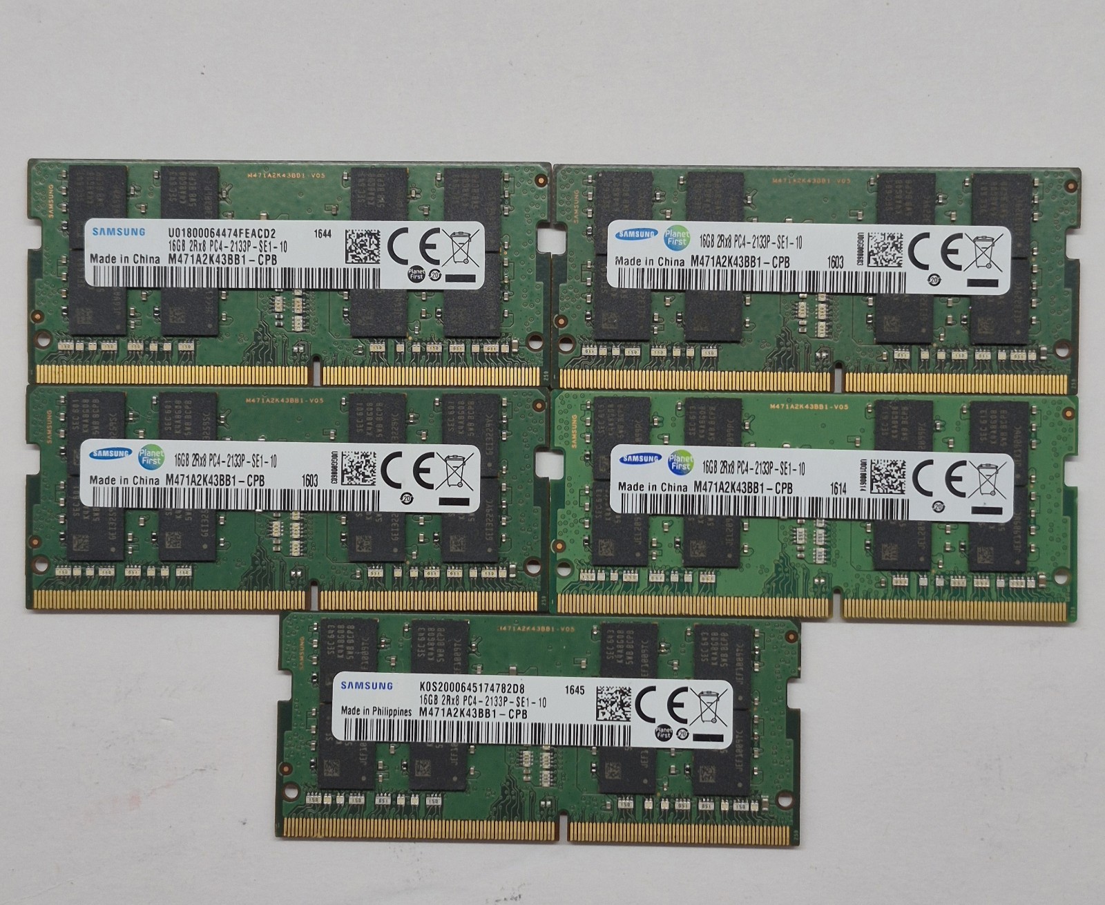 Samsung 16GB 2Rx8 PC4 2133P M471A2K43BB1-CPB Laptop Memory So-Dimm QTY Avail #26