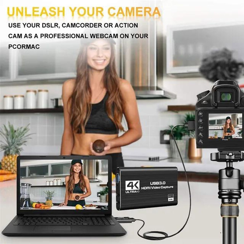 4K Audio Video Capture Card 5 Ports HDMI Video Capture Device Full HD Recording