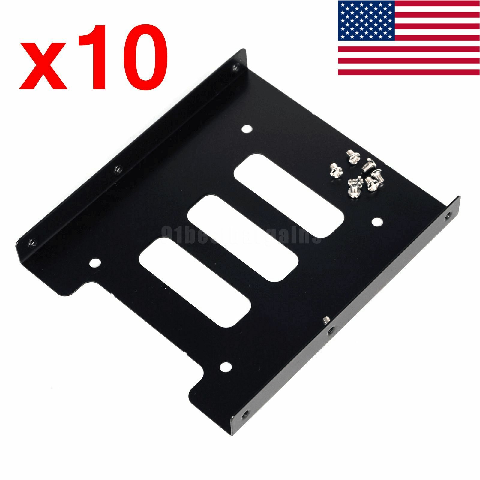 10X 2.5″ to 3.5″ Bay SSD Metal Hard Drive HDD Mounting Bracket Adapter Dock/Tray