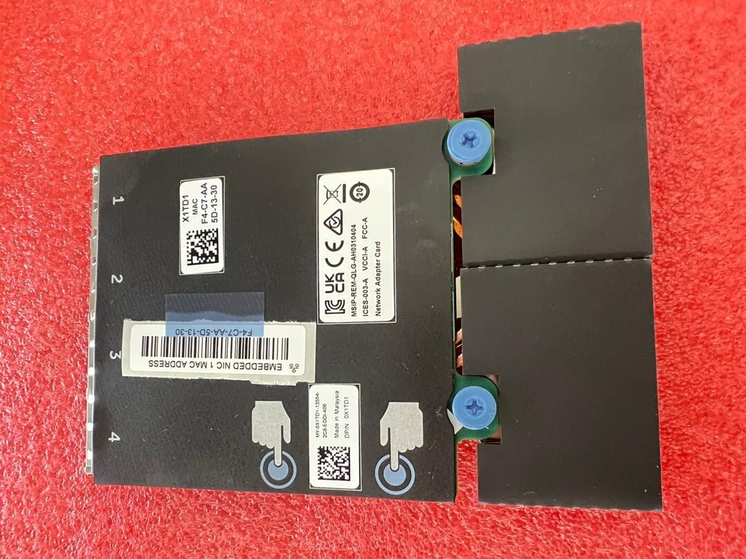 Dell QLogic QL41164 Quad-Port 10GbE Ethernet PCIe Network Card Dell P/N: 0X1TD1