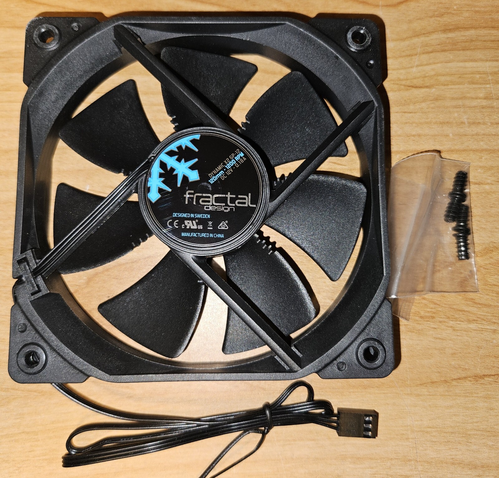 Fractal Design Dynamic X2 GP-12 120mm Case Fans 3 Pin 1200 Rpm Black