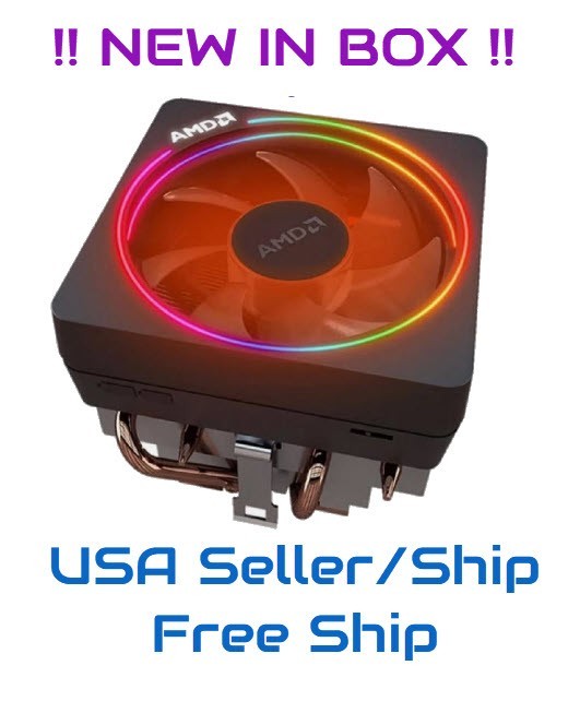 Original AMD Wraith Prism aRGB Stock Solid Copper CPU Cooler Socket AM4 AM5