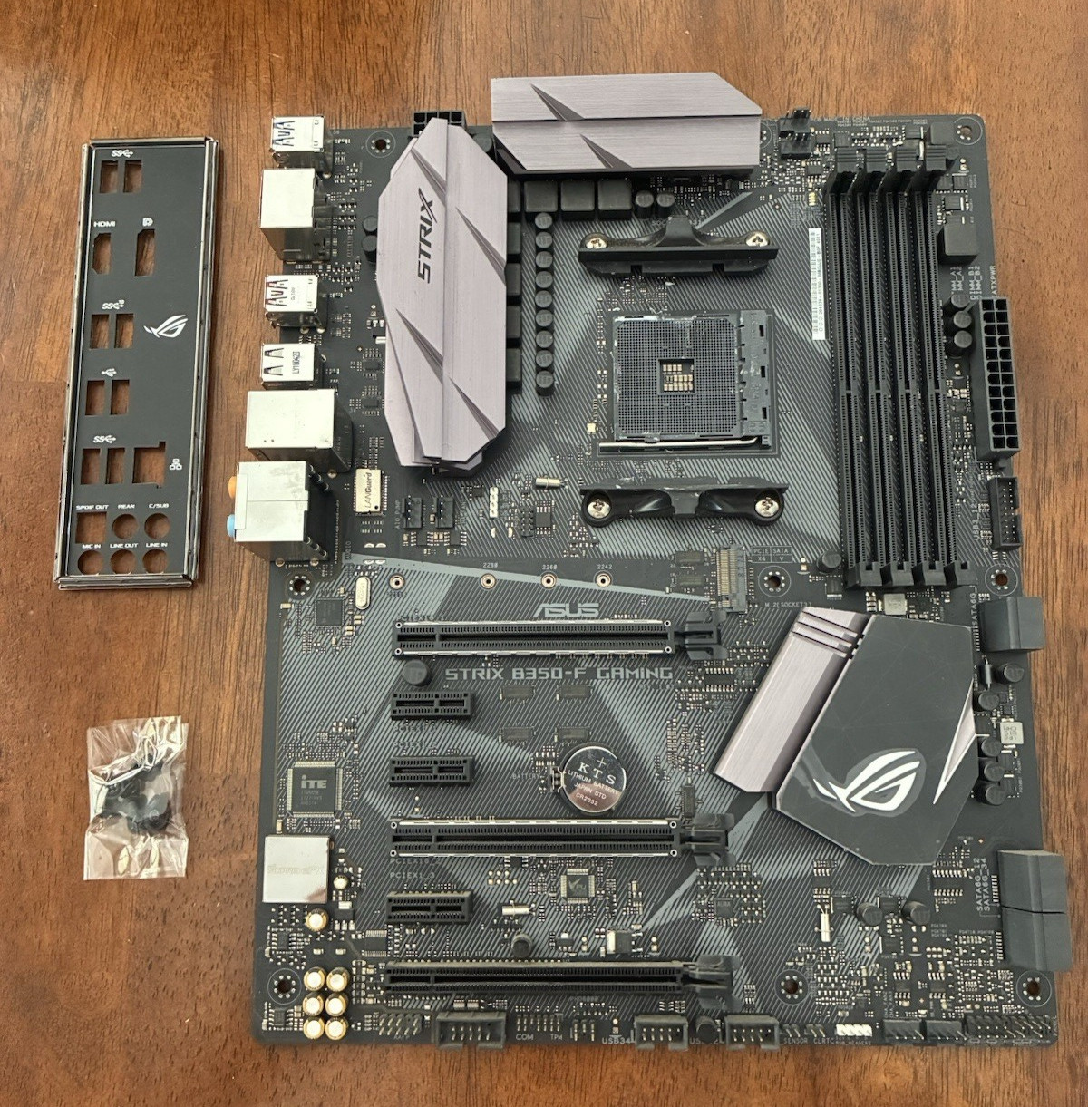 ASUS ROG Strix B350-F Gaming AM4 ATX Motherboard w/ IO Shield & Screws
